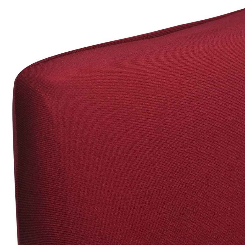 vidaXL Straight Stretchable Chair Cover 4 pcs Bordeaux