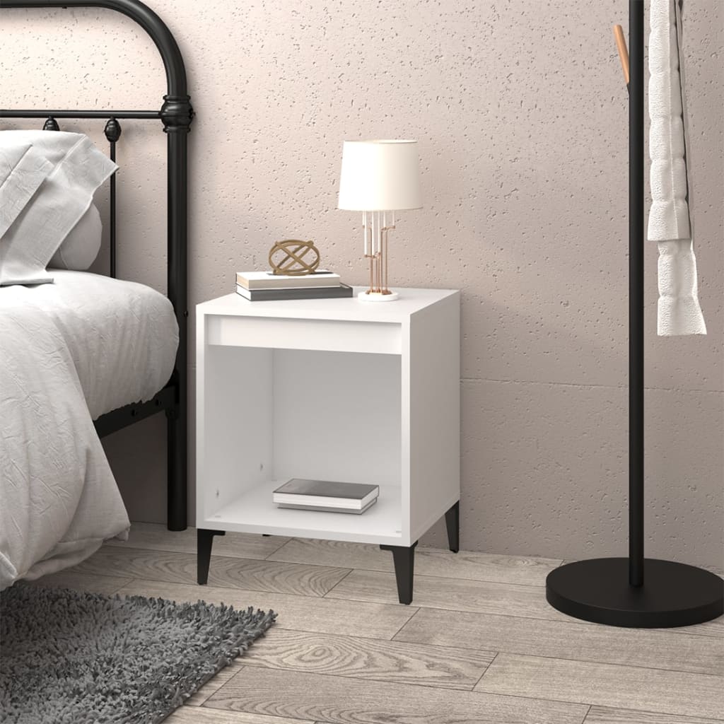 vidaXL Bedside Cabinet White 40x35x50 cm