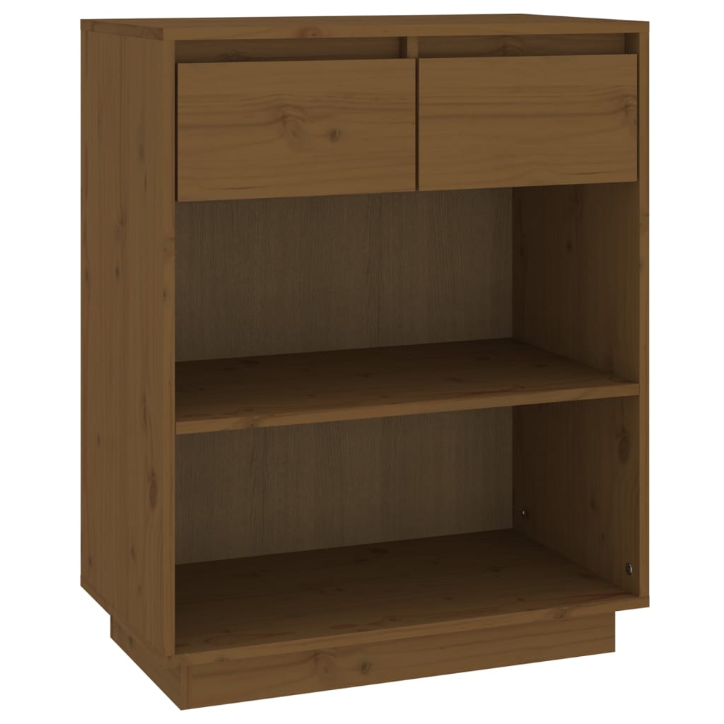 vidaXL Console Cabinet Honey Brown 60x34x75 cm Solid Wood Pine