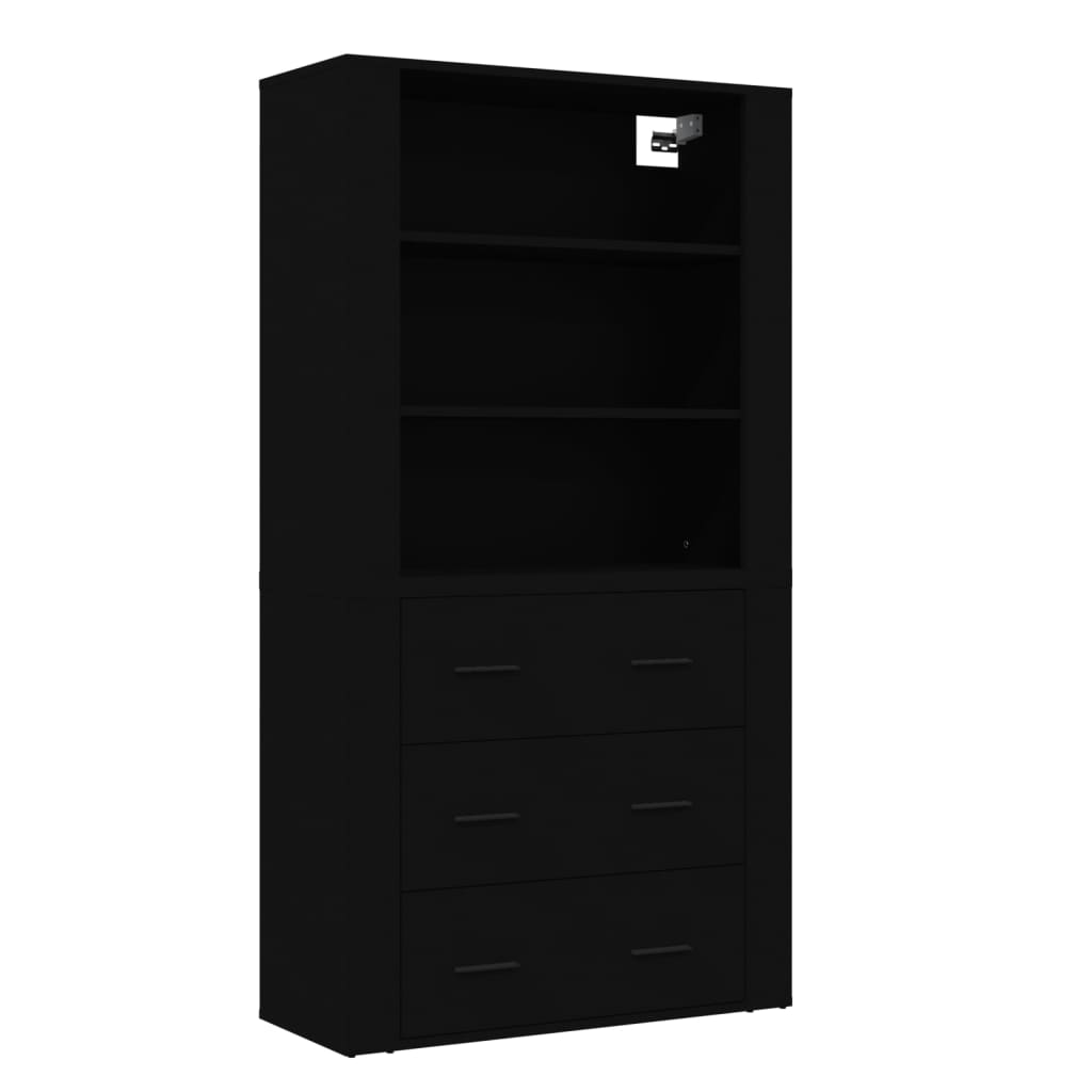 vidaXL Highboard Black Engineered Wood