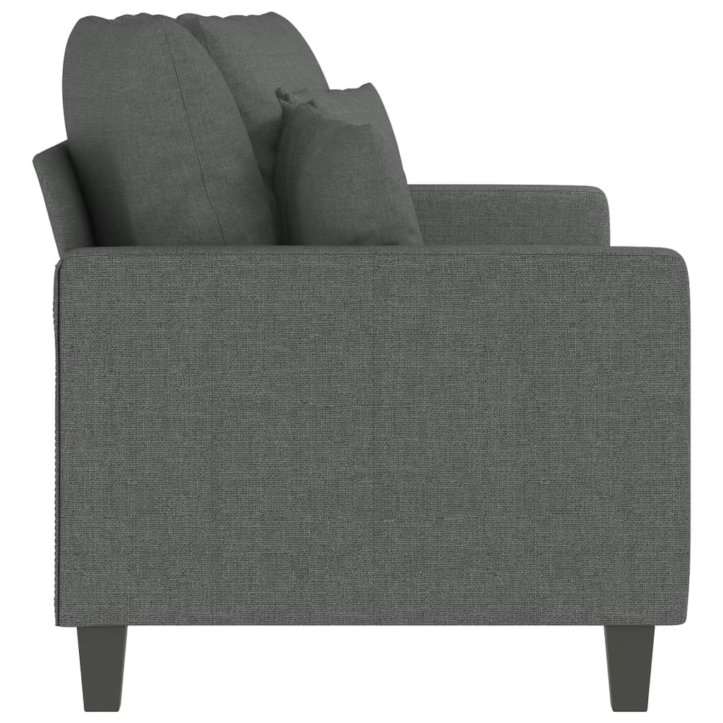 vidaXL 2-Seater Sofa Dark Grey 140 cm Fabric