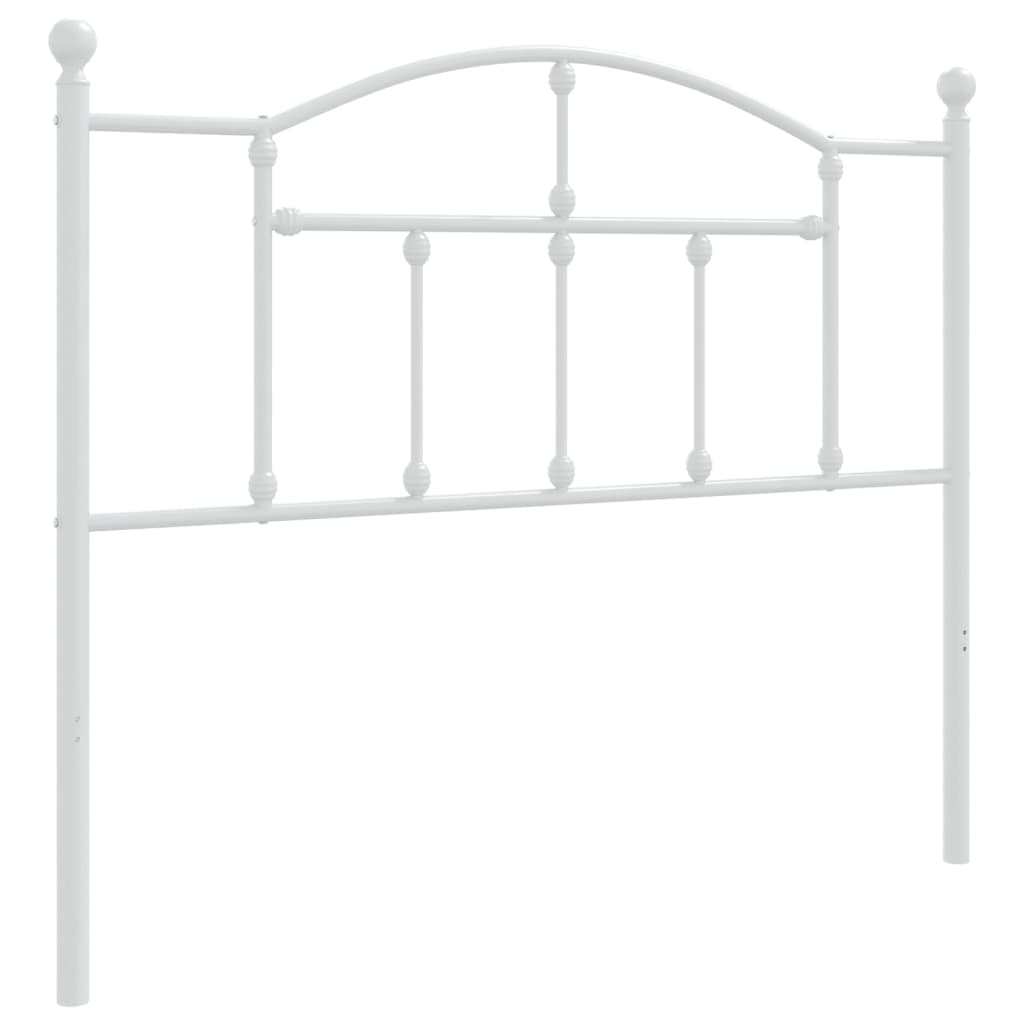 vidaXL Metal Headboard White 107 cm